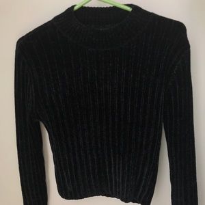 Black mock neck sweater